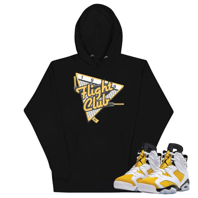 Retro 6 Yellow Ochre "Flight Club" Hoodie - Sneaker Tees to match Air Jordan Sneakers