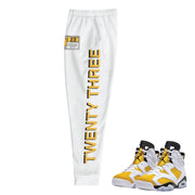 Retro 6 Yellow Ochre Joggers - Sneaker Tees to match Air Jordan Sneakers