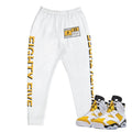 Retro 6 Yellow Ochre Joggers - Sneaker Tees to match Air Jordan Sneakers