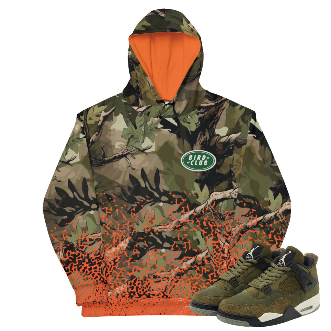 RETRO 4 CRAFT "MEDIUM OLIVE" HOODIE - Sneaker Tees to match Air Jordan Sneakers