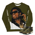 RETRO 4 CRAFT "MEDIUM OLIVE" PRIME SWEATSHIRT - Sneaker Tees to match Air Jordan Sneakers