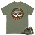 Retro 5 Olive/Solar Orange "We Outside" Shirt - Sneaker Tees to match Air Jordan Sneakers