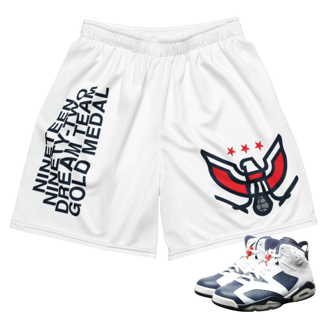 Retro 6 Olympic Dream Team USA Eagle Mesh Shorts