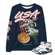 Retro 6 Olympic Dream Team Flowers Sweater