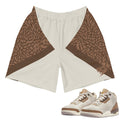 Retro 3 "Orewood Palomino" Athletic Shorts - Sneaker Tees to match Air Jordan Sneakers