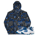 Penny 2 Atlantic Blue Pattern Hoodie - Sneaker Tees to match Air Jordan Sneakers