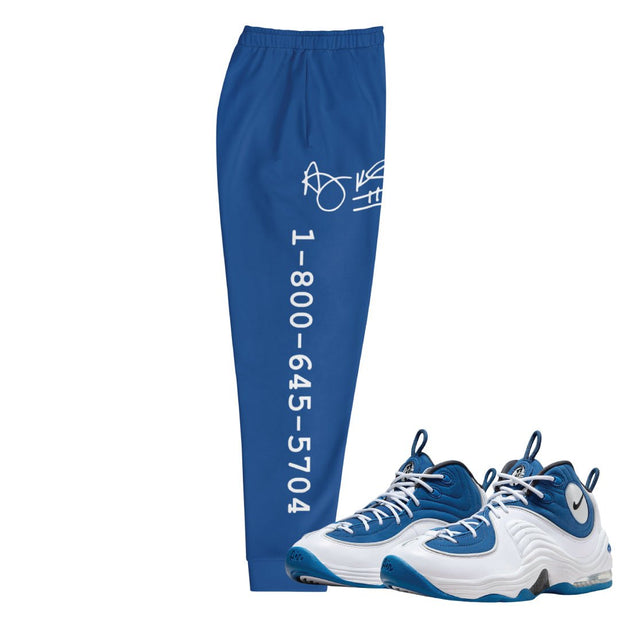 Air Penny 2 Atlantic Blue Joggers - Sneaker Tees to match Air Jordan Sneakers