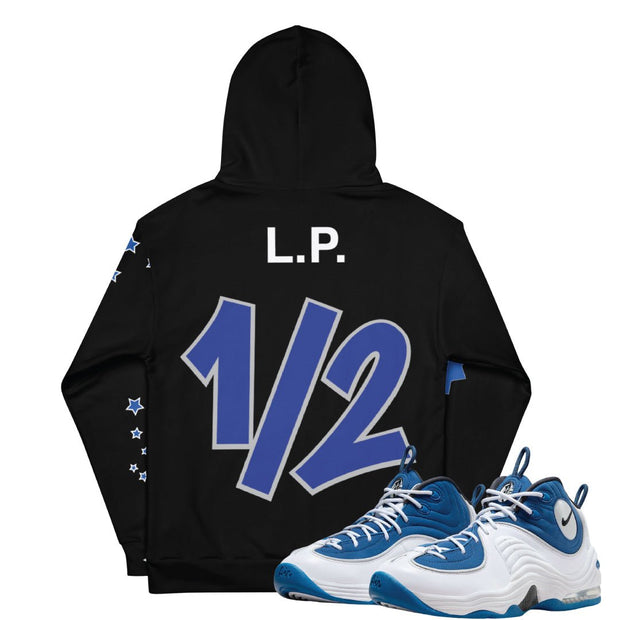 Air Penny 2 Atlantic Blue Lil Penny Logo Hoodie - Sneaker Tees to match Air Jordan Sneakers