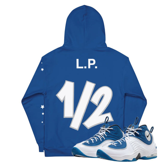 Air Penny 2 Atlantic Blue Lil Penny Logo Hoodie - Sneaker Tees to match Air Jordan Sneakers