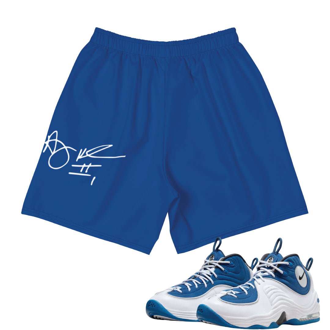 Air Penny 2 Atlantic Blue Mesh Lil Penny Shorts - Sneaker Tees to match Air Jordan Sneakers