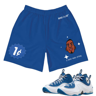 Air Penny 2 Atlantic Blue Mesh Lil Penny Shorts - Sneaker Tees to match Air Jordan Sneakers