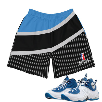 Air Penny 2 Atlantic Blue Mesh Magic Shorts - Sneaker Tees to match Air Jordan Sneakers