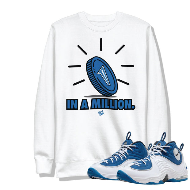 Air Penny 2 Atlantic Blue "One in a Mill" Sweatshirt - Sneaker Tees to match Air Jordan Sneakers