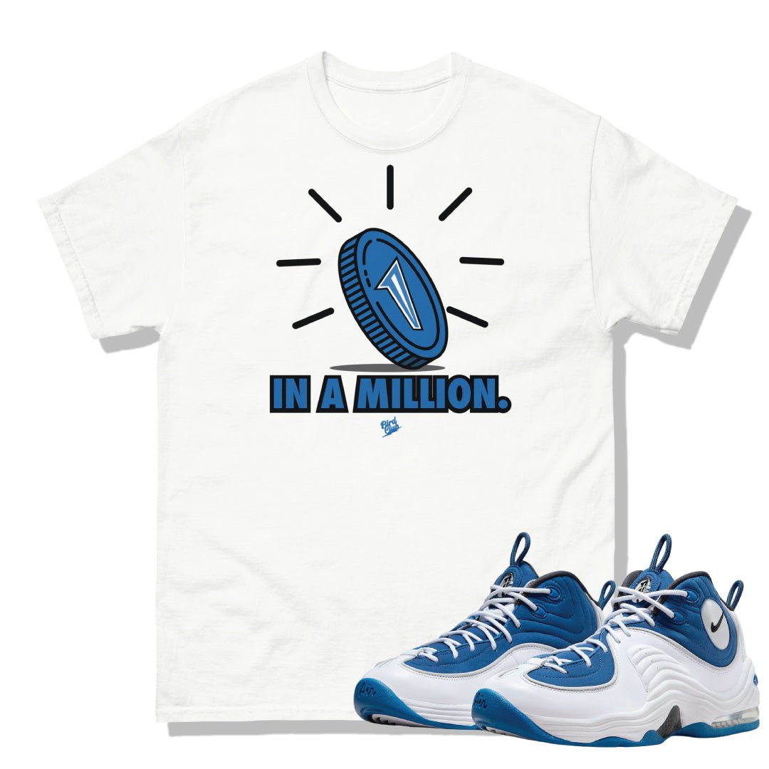 Air Penny 2 Atlantic Blue "One In a Mill" Shirt - Sneaker Tees to match Air Jordan Sneakers