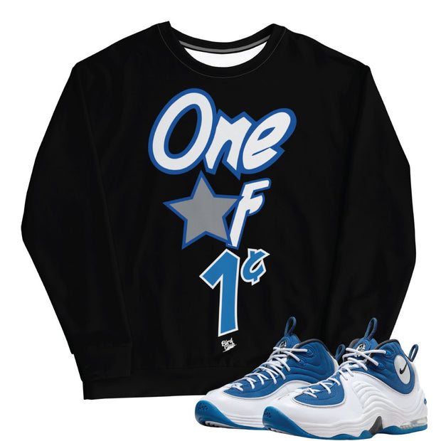 Air Penny 2 Atlantic Blue "One of 1" Sweatshirt - Sneaker Tees to match Air Jordan Sneakers