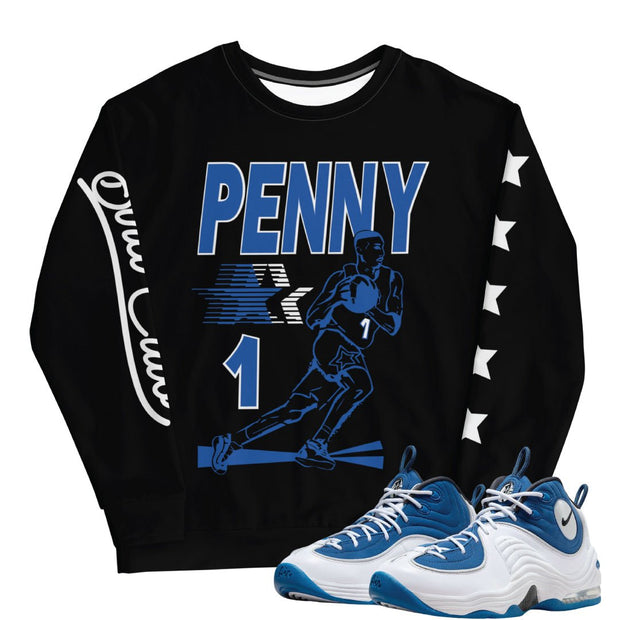 Air Penny 2 Atlantic Blue "Penny 1" Sweatshirt - Sneaker Tees to match Air Jordan Sneakers