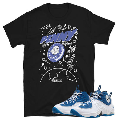 Air Penny 2 Atlantic Blue "Space Penny" Shirt - Sneaker Tees to match Air Jordan Sneakers