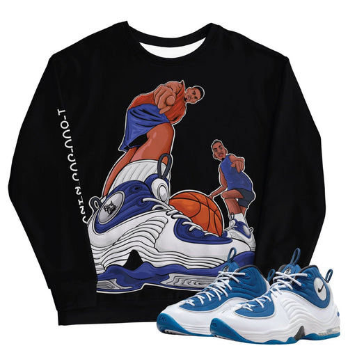 Air Penny 2 Atlantic Blue "Poster" Sweatshirt - Sneaker Tees to match Air Jordan Sneakers