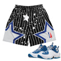 Air Penny 2 Atlantic Blue Mesh MAGIC Shorts - Sneaker Tees to match Air Jordan Sneakers