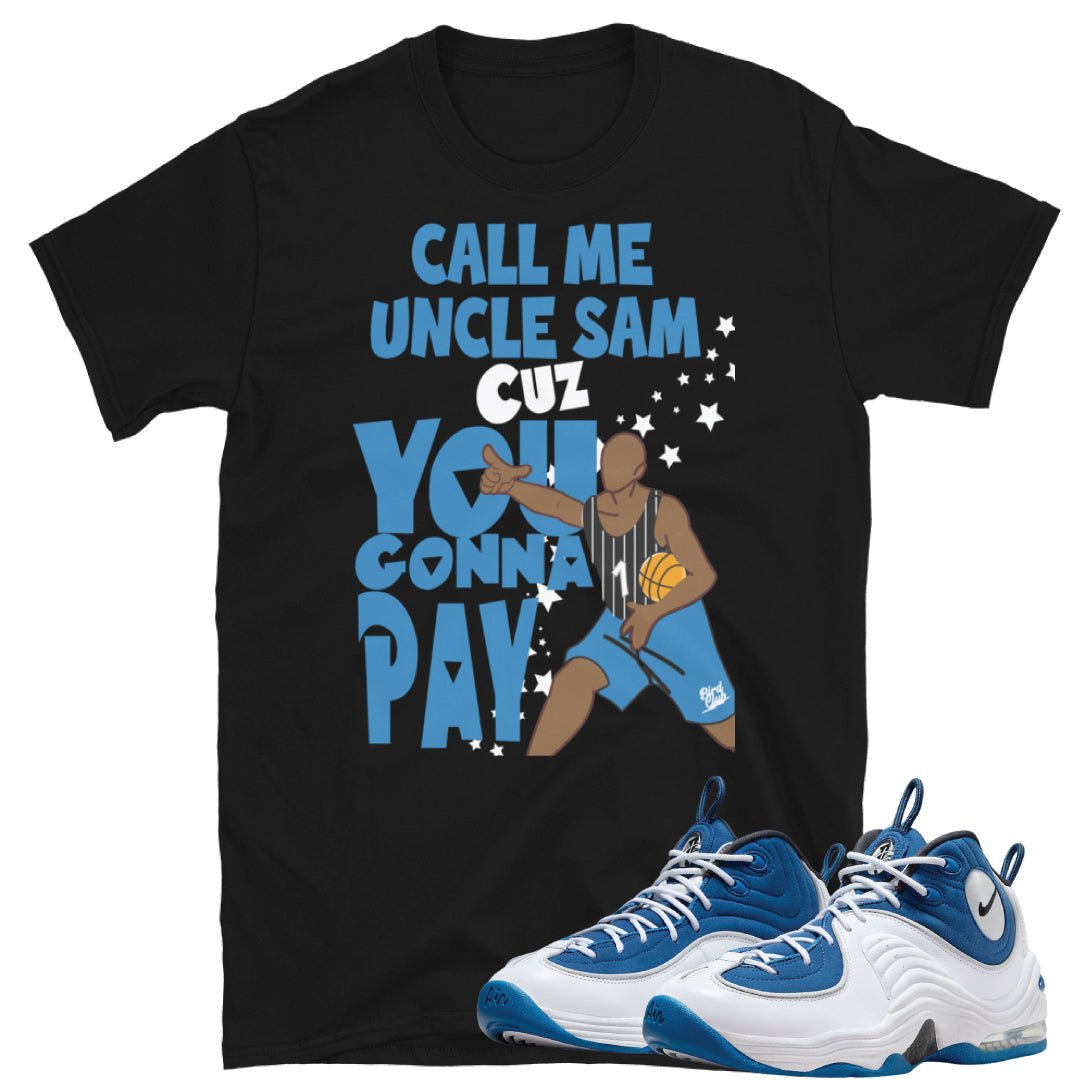 Air Penny 2 Atlantic Blue "Uncle Sam" Shirt - Sneaker Tees to match Air Jordan Sneakers
