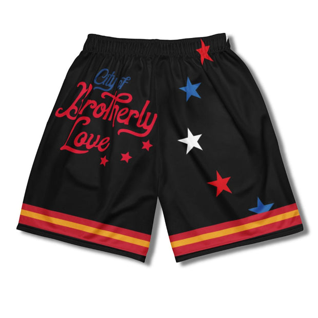PHILLY BROTHERY LOVE MESH BASKETBALL SHORTS - Sneaker Tees to match Air Jordan Sneakers