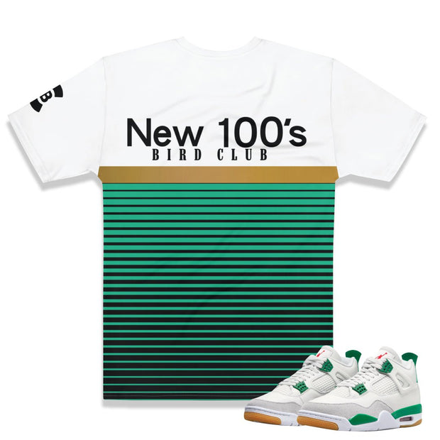 Retro 4 SB Pine Green "All The Smoke New 100's" Shirt - Sneaker Tees to match Air Jordan Sneakers