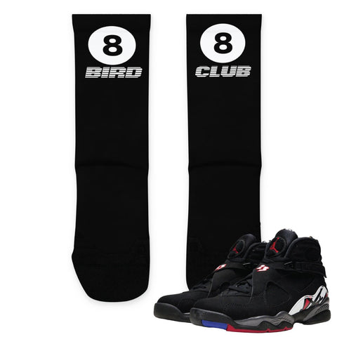 Retro 8 Playoff 8-Ball Pattern Socks - Sneaker Tees to match Air Jordan Sneakers