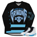 Retro 9 Powder Blue Hockey Jersey