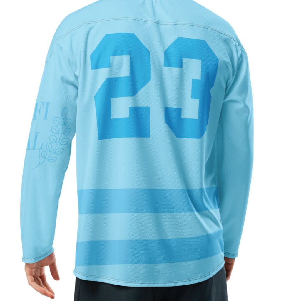 Retro 9 Powder Blue Hockey Jersey