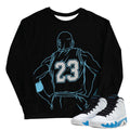 Retro 9 Powder Blue Sweater - Sneaker Tees to match Air Jordan Sneakers
