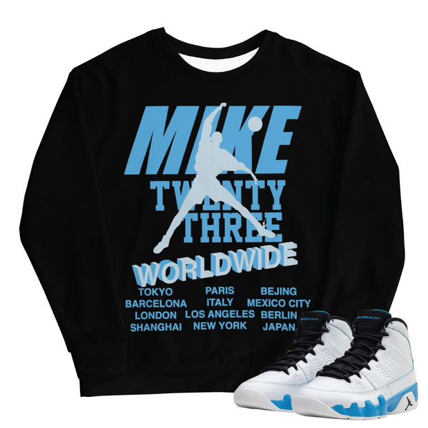 Retro 9 Powder Blue Mike Worldwide Sweater