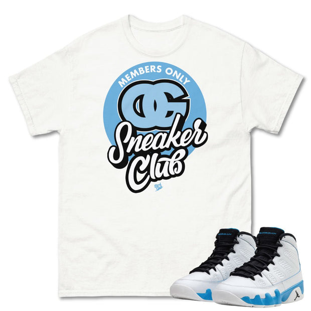 Retro 9 Powder Blue OG Club Shirt - Sneaker Tees to match Air Jordan Sneakers