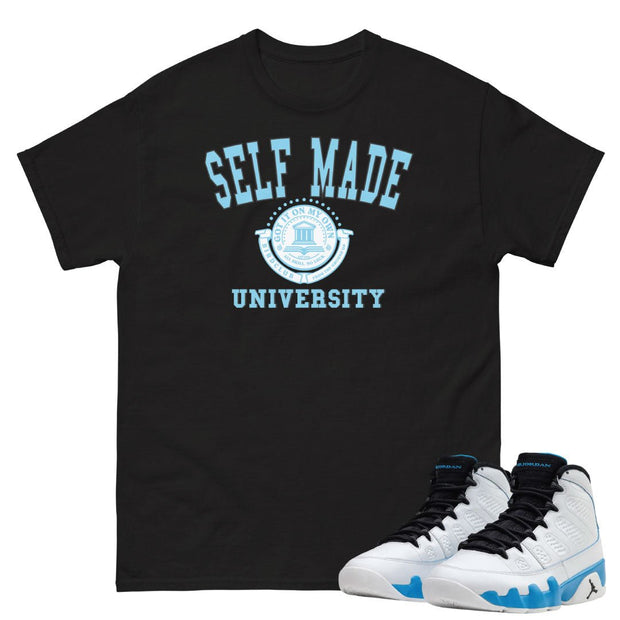 Retro 9 Powder Blue "Self Made" Shirt - Sneaker Tees to match Air Jordan Sneakers