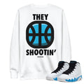 Retro 9 Powder Blue "They Shootin" Sweater
