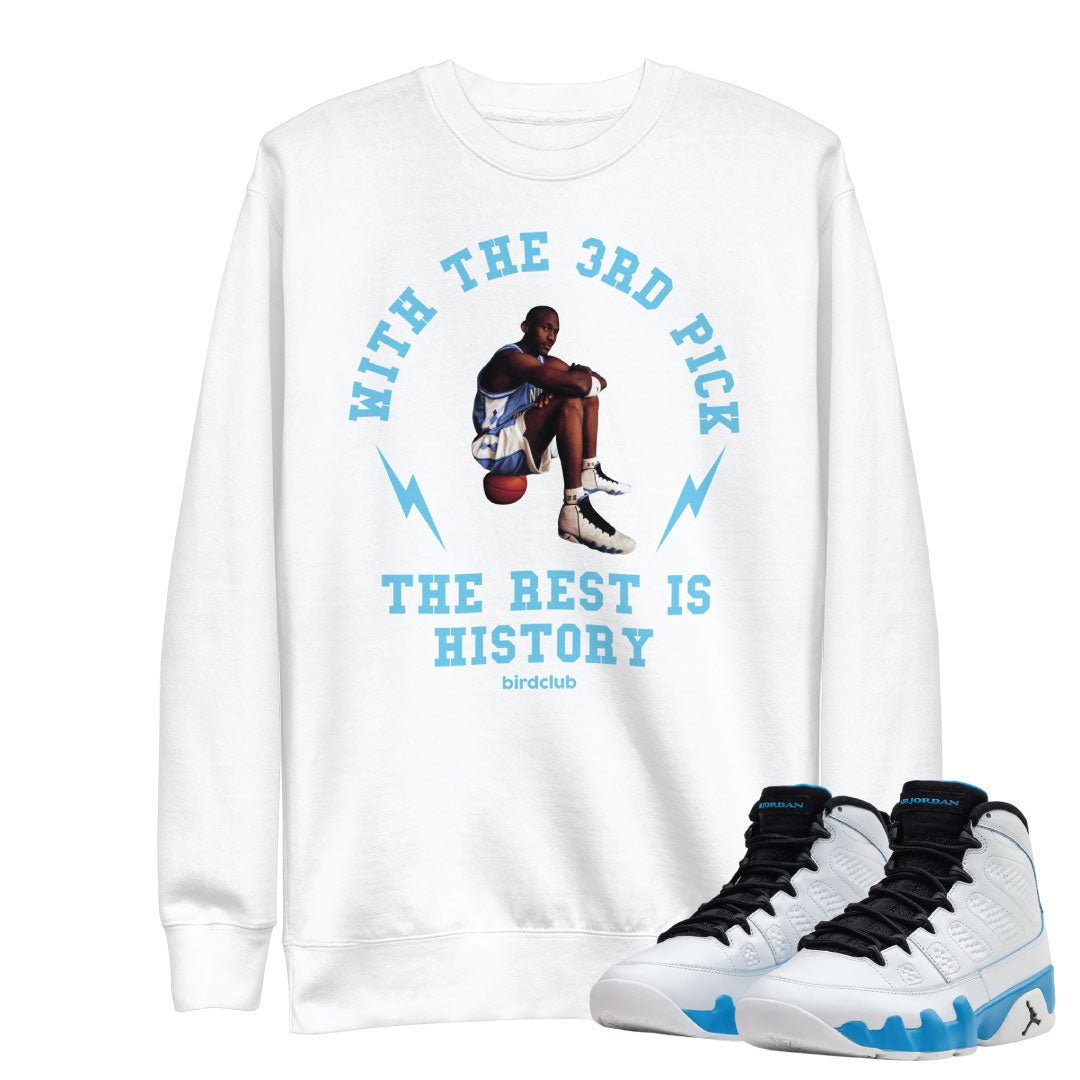 Retro 9 Powder Blue "3rd Pick" Sweater