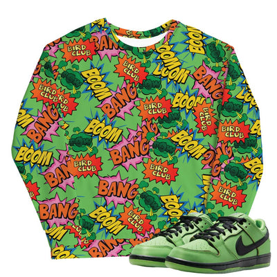 Power Puff SB Comic Boom Buttercup Sweatshirt - Sneaker Tees to match Air Jordan Sneakers