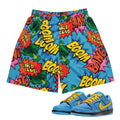 Power Puff Comic Boom Bubble Mesh Shorts - Sneaker Tees to match Air Jordan Sneakers