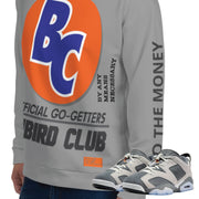 Retro 6 Low PSG Cement Grey Go Getter Sweater - Sneaker Tees to match Air Jordan Sneakers
