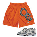 RETRO 6 LOW PSG "CEMENT GREY" OG Bones MESH SHORTS - Sneaker Tees to match Air Jordan Sneakers