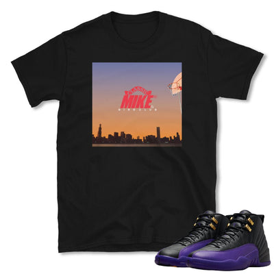 RETRO 12 FIELD PURPLE "Mike Sunset" SHIRT - Sneaker Tees to match Air Jordan Sneakers