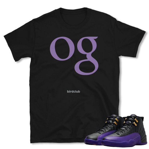 RETRO 12 FIELD PURPLE "OG" SHIRT - Sneaker Tees to match Air Jordan Sneakers