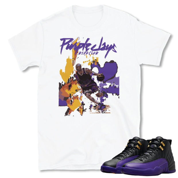 RETRO 12 FIELD PURPLE "Purple Jays" SHIRT - Sneaker Tees to match Air Jordan Sneakers