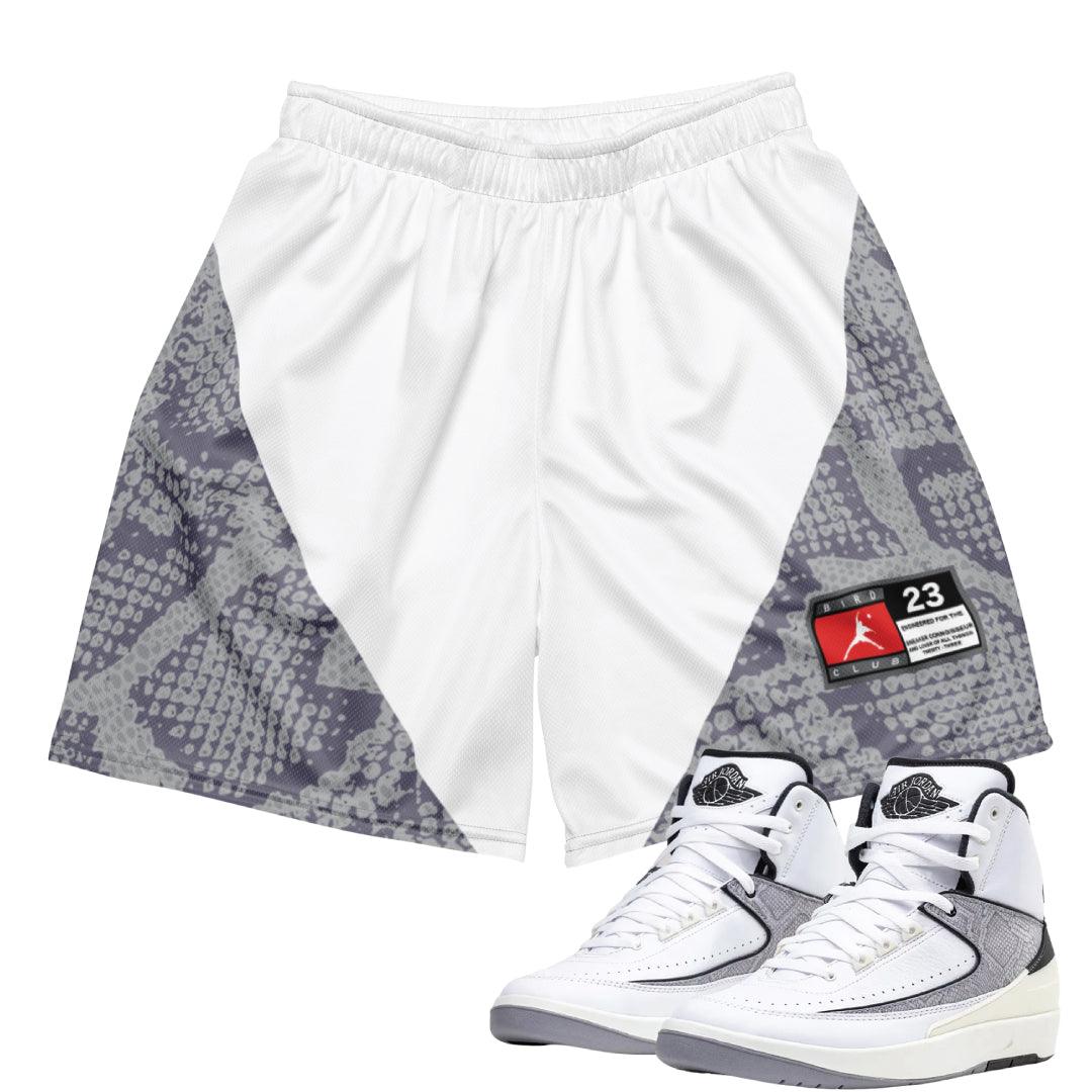 Retro 2 Python Mesh Basketball Shorts - Sneaker Tees to match Air Jordan Sneakers