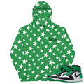 Retro 1 Lucky Green Star Hoodie - Sneaker Tees to match Air Jordan Sneakers