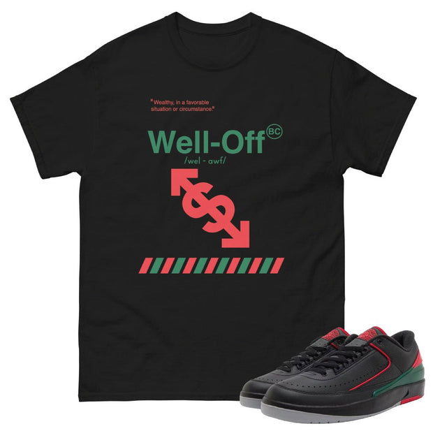 Retro 2 Low Christmas Gucci "Well Off" Shirt - Sneaker Tees to match Air Jordan Sneakers