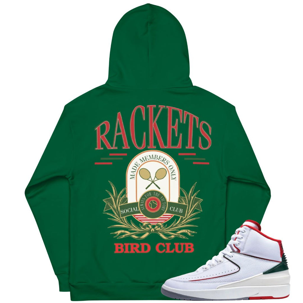 Retro 2 "Origins" Italy Rackets Hoodie - Sneaker Tees to match Air Jordan Sneakers
