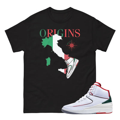 Retro 2 "Origins" Italy Boot Origins Shirt - Sneaker Tees to match Air Jordan Sneakers