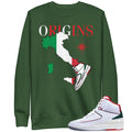 Retro 2 "Origins" Italy Boot Sneaker Sweatshirt - Sneaker Tees to match Air Jordan Sneakers