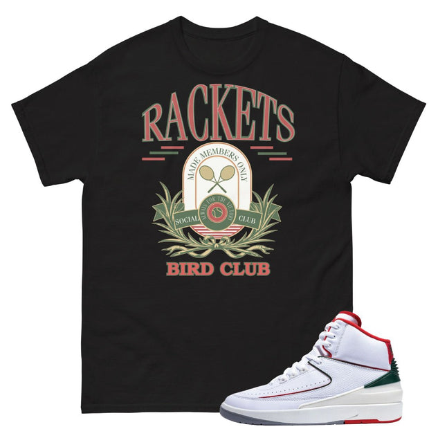 Retro 2 "Origins" Italy Rackets Shirt - Sneaker Tees to match Air Jordan Sneakers