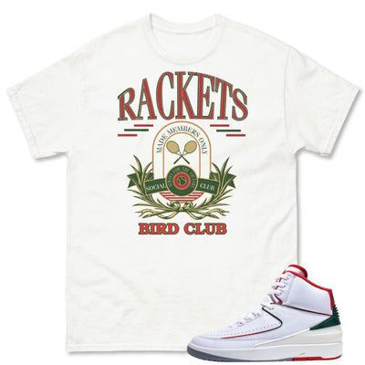 Retro 2 "Origins" Italy Rackets Shirt - Sneaker Tees to match Air Jordan Sneakers